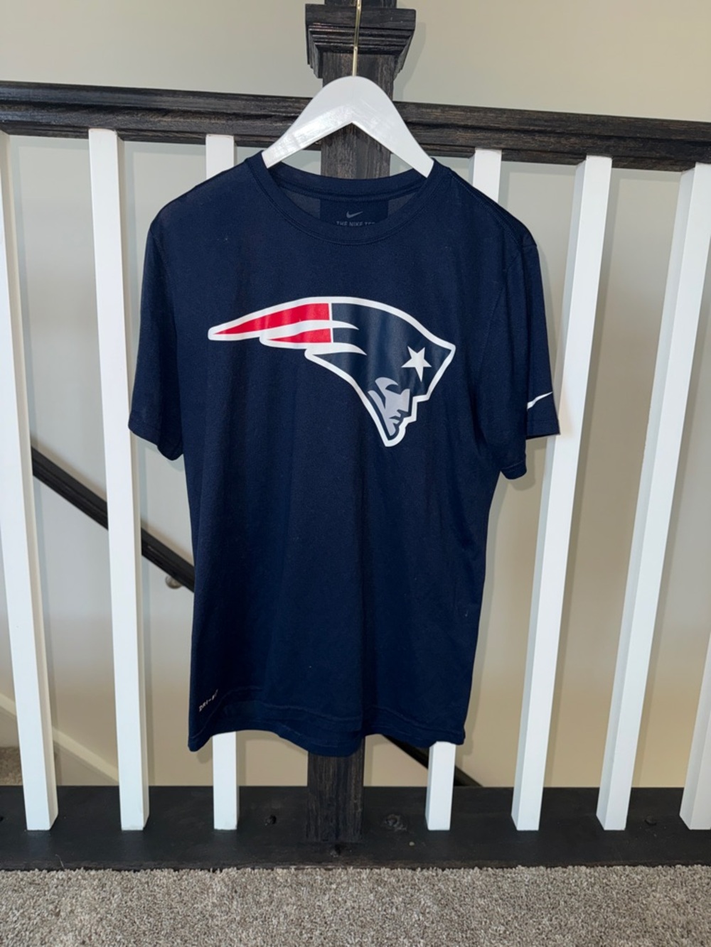 Nike Navy New England Patriots Logo Tee